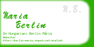 maria berlin business card